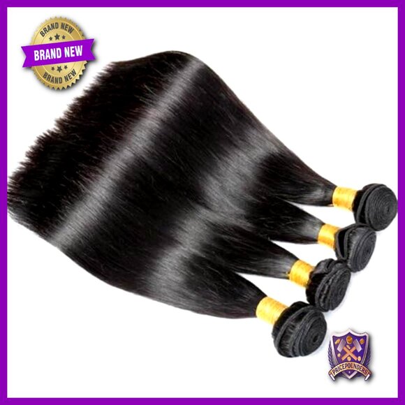 Brazilian Virgin Hair Extensions 20-26 Inch Straight Bundles 4 Pack main image 6